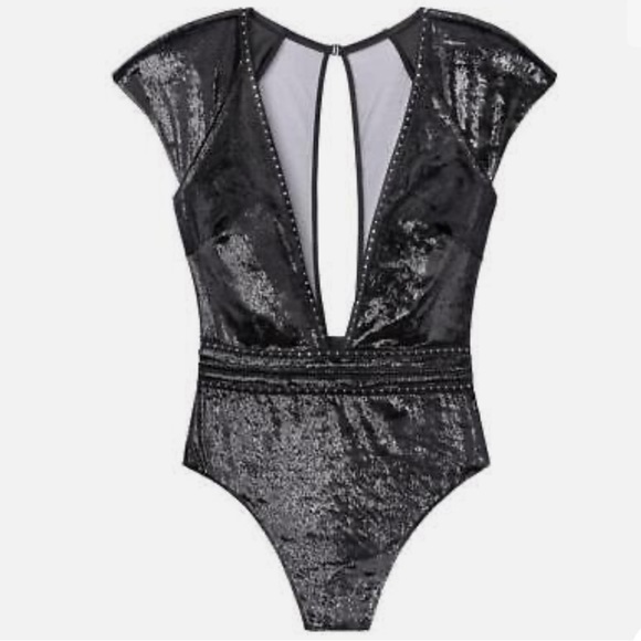 VICTORIA'S SECRET VERY SEXY SHINE
VELVET PLUNGE BODYSUIT/TEDDY - Picture 1 of 12